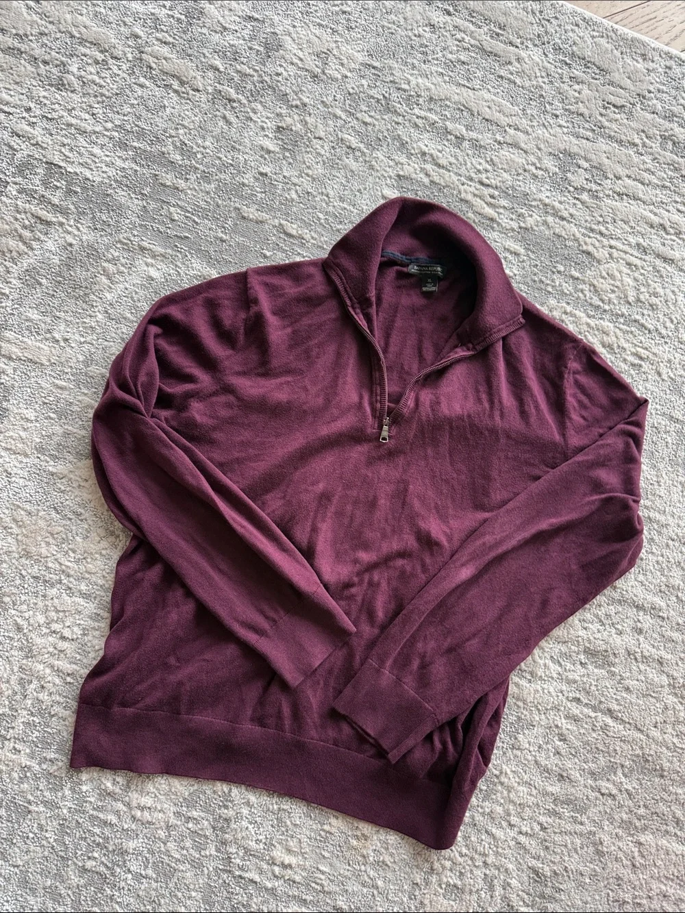 Banana Republic Men's Zip-Neck Sweater in Plum